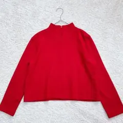 ドンナエンロロ　長袖ニットセーター ハイネック　上品きれいめ　赤11 美品