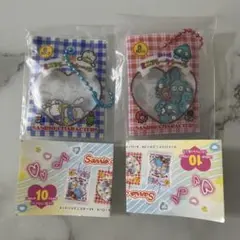 サンリオ　ハンギョドン　ペックル　パッケージチャーム　フレークシール　ガチャ