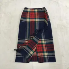 美品　RALPH LAUREN COUNTRY　大判チェック柄　ラップスカートのサムネイル