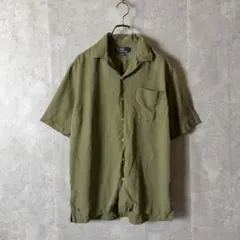 【名作】ラルフローレン CALDWELL シルクリネン オープンカラーシャツのサムネイル