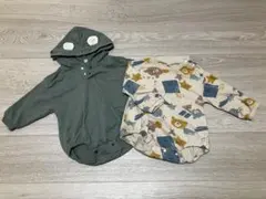 80 ２枚セット　春秋冬　ロンパース