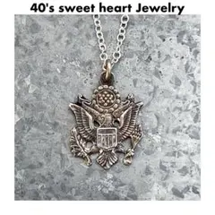 40's ARMY スウィートハートジュエリー ビンテージ シルバーネックレス