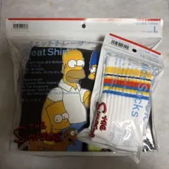ファミマ×ザ・シンプソンズ コラボスウェット Lサイズ　& ソックス2