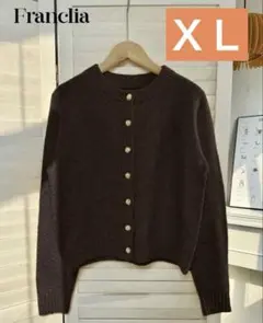 Francila ダークブラウン カーディガン　ＸＬ