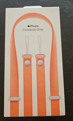 iPhone用クロスボディストラップ オレンジ　未開封 便利そう。iPhone 17に新アクセサリ「クロスボディストラップ」が登場