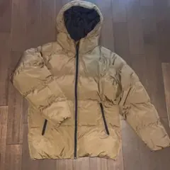 GU フード付きダウンジャケットXL 黄土色