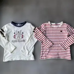 長袖カットソー2枚セット 100cm