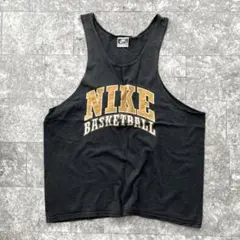 【USA製】 ナイキ NIKE バスケ タンクトップ 墨黒 ヴィンテージ 古着