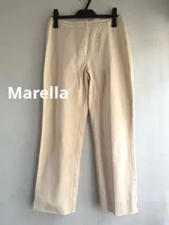 マレーラ MARELLA パンツ ストレート 無地 シンプル Lサイズベージュ
