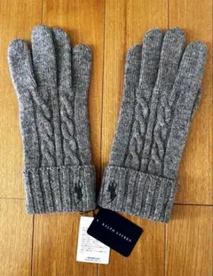 Ralph Lauren ケーブル編み手袋 グレー 新品タグ付き 可愛いです