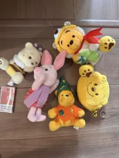 ディズニー くまのプーさん ぬいぐるみ マスコット 4点セット
