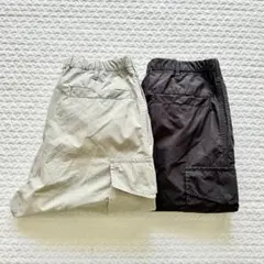 【2本セット】Uniqlo Uワイドフィットパラシュートカーゴパンツ(サイズM)