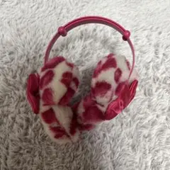 ディズニー イヤーマフ ヒョウ柄 ミニー ピンク