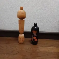 日本の木製こけし 2体セット