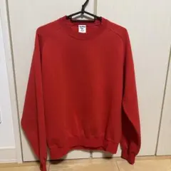 赤 スウェット 古着 バックプリント レトロ