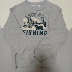 キッズ トレーナー グレー LET'S GO FISHINGのサムネイル
