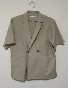 ikka ベージュ ショートスリーブジャケット
