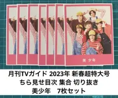 月刊TVガイド ちら見せ目次 美少年 7枚セット