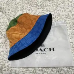 【新品】COACH コーチリバーシブルシグネチャー帽子バケットハット 男女兼用！