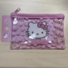 キティちゃん HELLO KITTY ラメポーチ ヒョウ柄 豹柄 クリアポーチ