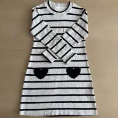 Rora ジェーンバートワンピース　ハート型ポケット