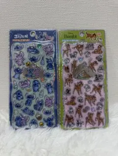 新作スティッチ、バンビプチドロップステッカー