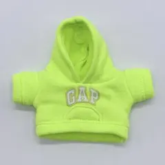 【ライトグリーン】GAP　ぬいぐるみ　フード付きパーカー　黄緑　着せ替え　ロゴのサムネイル