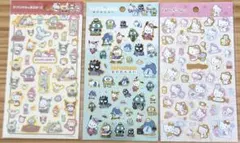 サンリオキャラクターズはぴだんぶいハローキティ　箔押しシールセット　3種