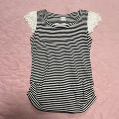 【Tiara 】ストライプ ノースリーブタンクトップ