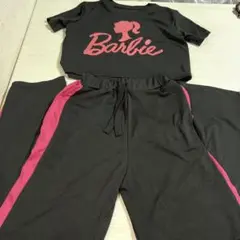 Barbie ジャージ上下セット 黒とピンク