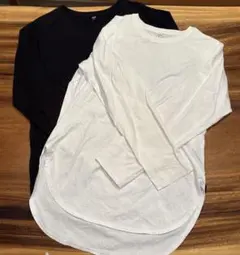 カットソー 長袖 レディース 黒