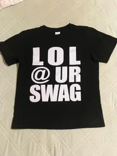 LOL @ UR SWAG ロゴプリント Tシャツ ブラック