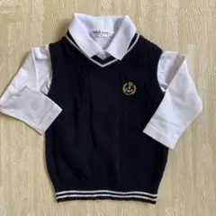 長袖シャツ　ベスト　セット　入園式　セレモニー　90cm 男の子