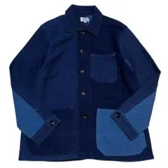 美品 GAIJIN MADE 藍染め 刺し子 カバーオール クレイジーパターンのサムネイル