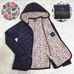 【LAVENHAM】ラベンハム×リバティ キルティングジャケット フード 花柄