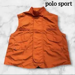 古着 90s POLO sport ナイロン ベスト オレンジ 9