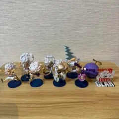 ワンピース　フィギュアセット　ゴムゴムの実　クリアスタンド　ニカ　ワーコレ