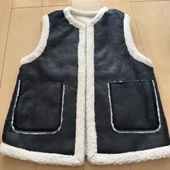 ムートンベスト　ホワイト ボア