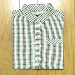 【新品未使用】EASTBOY／半袖シャツ／グリーン／チェック柄のサムネイル