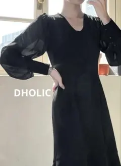 新品 DHOLIC シースルー マーメイドワンピース ブラック M 完売品