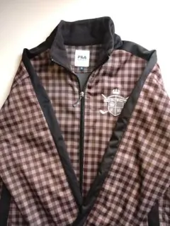 FILA ゴルフジャケット M ブラウン系 チェック柄