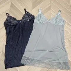 narue 刺繍デザイン レースキャミソール 2点セット