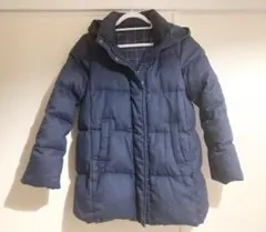 シューラルー　ワールド✴︎フード付ダウンコート　ダウンジャケット　デニム系ネイビー