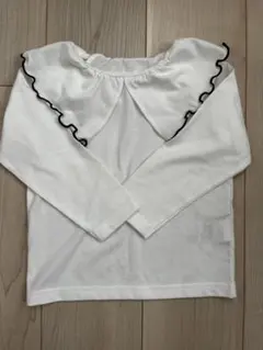 長袖白Tシャツ　女の子100cm 襟元かわいい⭐︎