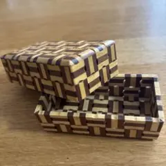 寄木細工 箱根細工 かなざし 金指 無垢 りんご 香合 アクセサリー