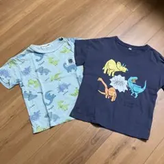 恐竜デザインTシャツ2枚セット 100cm