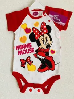 新品★ディズニー★ミニーマウス半袖ロンパース（80サイズ）