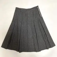 グレーフレアスカート　ウール混合