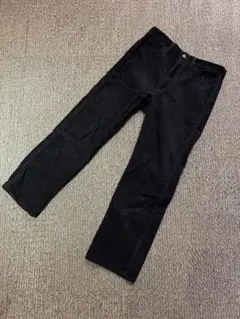 UNIQLO U ユニクロ　ブラック コーデュロイ ストレートパンツ 31