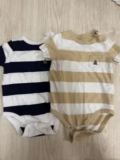 baby GAP ボーダーロンパース 2枚セット 6-12ヶ月